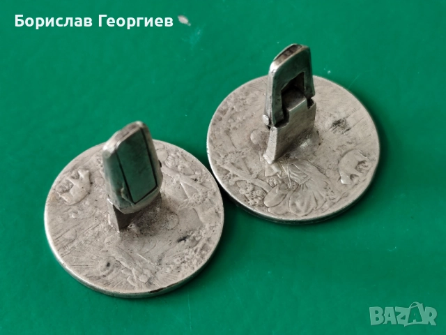 Стари посребрени ръкавели Жана Дарк, снимка 4 - Колекции - 51743161