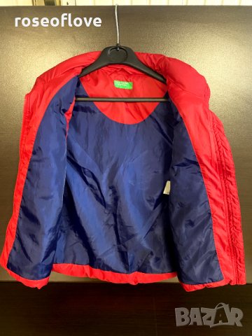UNITED COLORS OF BENETTON подплатено детско червено елече, снимка 2 - Детски якета и елеци - 31529857