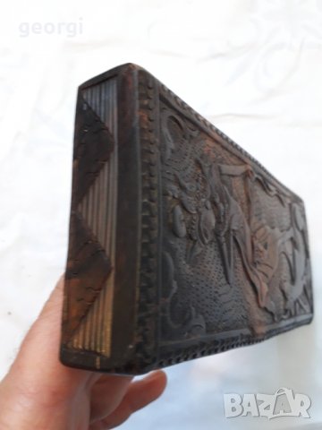 Уникат стара дървена резбована кутия за бижута, снимка 8 - Декорация за дома - 31603403