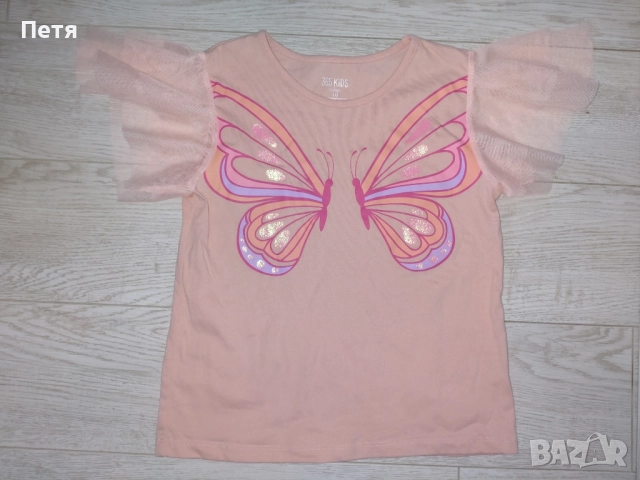 Тениска с ръкави от тюл - 9-10 години 