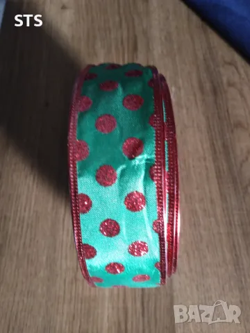 Коледна лента текстил найлон и картички 