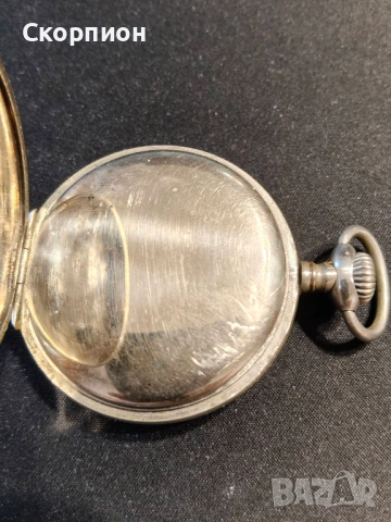 Швейцарски джобен часовник с посребрени капаци - BREVET DEPOSE -  ПРОМОЦИЯ, снимка 7 - Джобни - 48366714