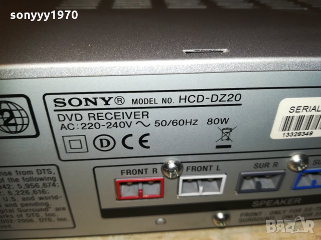 sony hcd-dz20 s-master 1401211721, снимка 9 - Ресийвъри, усилватели, смесителни пултове - 31424220