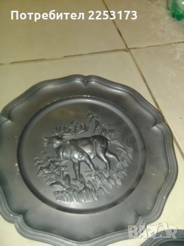 Немски цинкови чинийка за стена, снимка 8 - Декорация за дома - 30697834