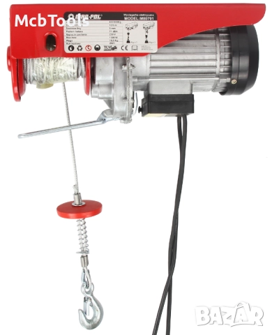 Електрическа въжена лебедка 400/800кг 12м 1300W Mar-Pol, снимка 4 - Други инструменти - 52072391