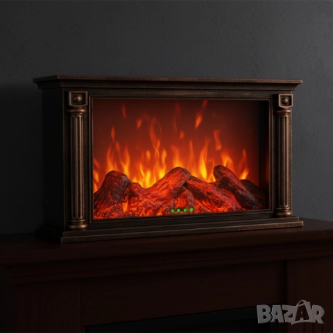 LED камина с ефект на тлеещи въглени – безопасна и стилна атмосфера у дома