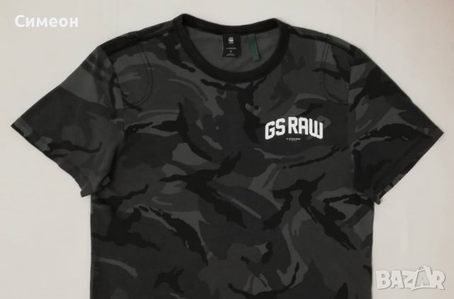 G-STAR RAW Camouflage оригинална тениска S памучна фланелка Camo R T, снимка 2 - Тениски - 37401487