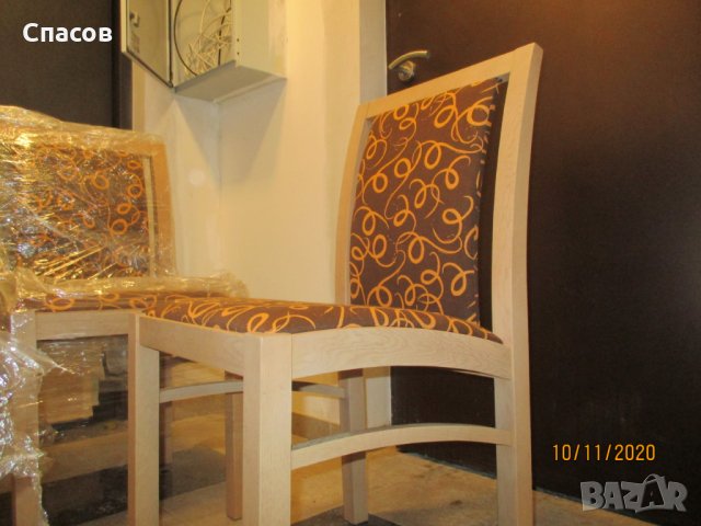 Четири нови стилни трапезни стола от масив, снимка 6 - Столове - 30743617