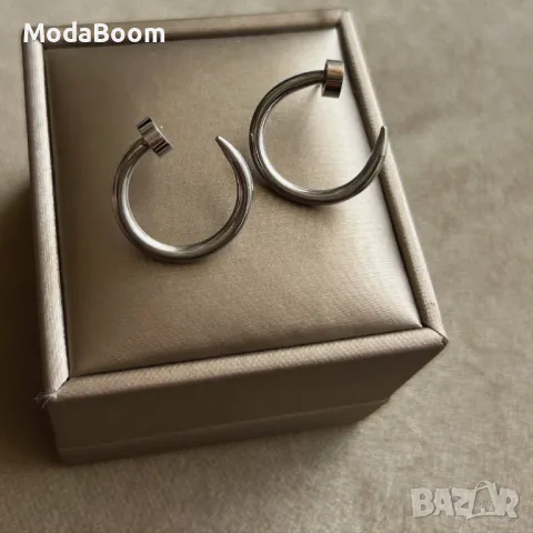 Обеци стомана , снимка 7 - Обеци - 48712553