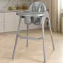 Детско столче за хранене, сиво, снимка 2