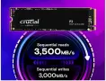 Crucial P3 NVMe - 1000GB, 500GB, снимка 1