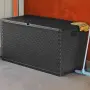 vidaXL Градински сандък за съхранение антрацит 120x56x63 см PP ратан, снимка 5