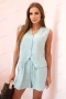 Дамски комплект от две части от вискоза, състоящ се от елек и шорти с копчета, 5цвята , снимка 7