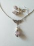 Прелестно нежен комплект с истински перли и камъни Розов кварц - камъкът на Любовта !, снимка 2