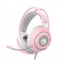 Слушалки с микрофон Marvo HG8936 Розови Геймърски слушалки с Бяла LED подсветка, снимка 1