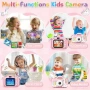 Нов Фотоапарат за деца 48MP 1080P с предна и задна камера IPS екран селфи калъф, снимка 7