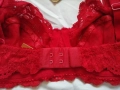 75B нов червен дантелен сутиен , снимка 8