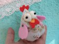 Нежна сладка текстилна кокошка Ръчна Изработка  Пиле Малък Великденски Подарък Декорация , снимка 9