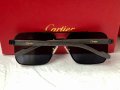 Cartier висок клас мъжки слънчеви очила с дървени дръжки, снимка 9