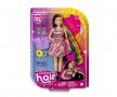  Кукла Barbie - Комплект кукла с дълга коса игрален и сърца HCM90, снимка 1