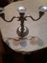 Посребрен свещник, снимка 1 - Антикварни и старинни предмети - 29824417