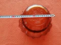 Винтидж преливаща кехлибарена купа, снимка 7