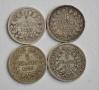 4 сребърни франкови монети, снимка 1
