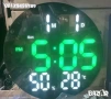 LED стенен часовник DS-3813L с време, седмица, температура, влажност+дистанционно , снимка 2