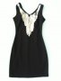 Черна официална скъпа рокля със сегмент-изкуство. Къса и сексапилна , елегантна, с цип на гърба,нова, снимка 1 - Рокли - 37264710