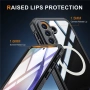 Магнитен Калъф за Samsung A57 5G - PC+TPU, С включено стъкло, Прозрачен, 3 цвята, снимка 4