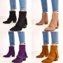 Дамски боти до глезена с навит калъф Felicia, 4цвята , снимка 1
