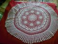 Кръгла покривка за маса, плетена на една кука, снимка 7