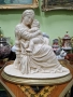 Прекрасна голяма антикварна керамична фигура статуетка композиция , снимка 2