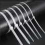 Комплект 100 бели кабелни връзки 3.6 x 300 mm, снимка 2