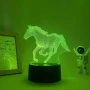 Холограмна 3D LED лампа Кон,RGB Седемцветен Интелигентен Контрол,USB/батерия, снимка 7