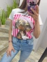 Дамски тениски с куче - Цветове, снимка 5