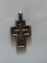 Старо посребрено кръстче, висулка, снимка 1