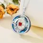 TOUPOP компасна висулка от стерлингово сребро 925 с камък за жени, снимка 3