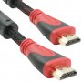 Кабел DeTech HDMI - HDMI M/М, 1.8m, С оплетка и ферит, снимка 1 - Кабели и адаптери - 39267883
