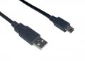 Кабел USB2.0 към Mini USB 5pin 3m Черен VCom SS001281 Cable USB - Mini USB M/M