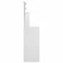 vidaXL Тоалетка с LED, бяла, 86,5x35x136 см, снимка 6