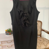 Елегантна черна рокля в размер XL, снимка 9 - Рокли - 44518647