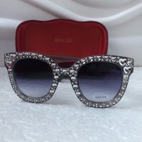 Gucci дамски слънчеви очила с камъни тип котка, снимка 6 - Слънчеви и диоптрични очила - 31091382