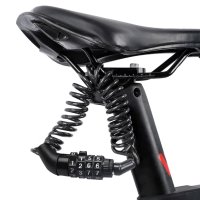 Стоманено - кабелен катинар за велосипед с код за заключване, снимка 3 - Аксесоари за велосипеди - 42792878