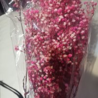 Сухи ситни цветя Гипсофила Гипсофил цветчета цветенца клонки сноп букет аранжиране бутониери сапун, снимка 2 - Изкуствени цветя - 36142609