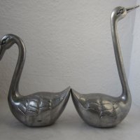  2 бр метални лебеди Фигура  малка пластика, снимка 9 - Статуетки - 29444659