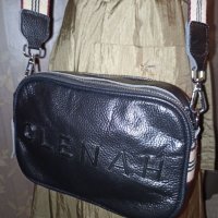 CLENAH-Черна малка кожена чанта, снимка 4 - Чанти - 42870834
