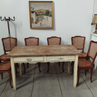 Провансалска маса с шест стола, снимка 1 - Маси - 44698148