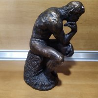 Стара скулптура, "Мислителят", Austin Prod. Inc., 1961, снимка 3 - Статуетки - 29117531