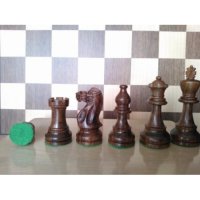 Дървени шахматни фигури Оригинални. Изработка - индийски палисандър. Дизайн Стаунтон 6, утежнени в о, снимка 8 - Шах и табла - 37591994